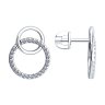 Серьги из серебра с фианитами (Арт.94025842)
