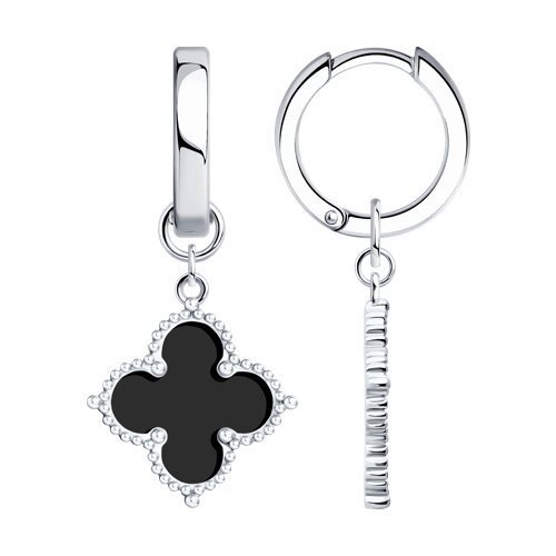 Серьги из серебра с эмалью (Арт.94026076)