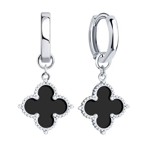 Серьги из серебра с эмалью (Арт.94026076)