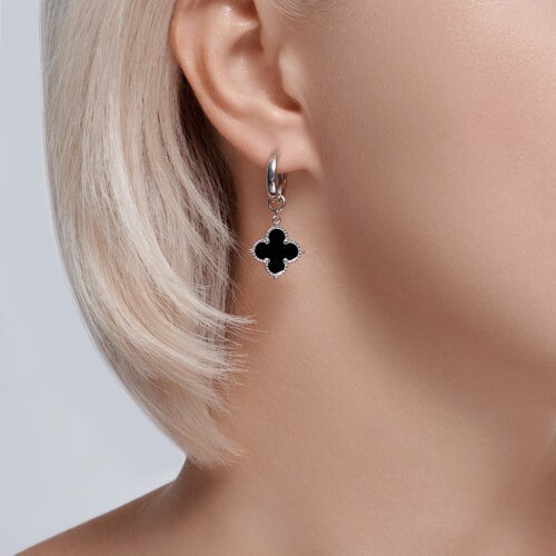 Серьги из серебра с эмалью (Арт.94026076)