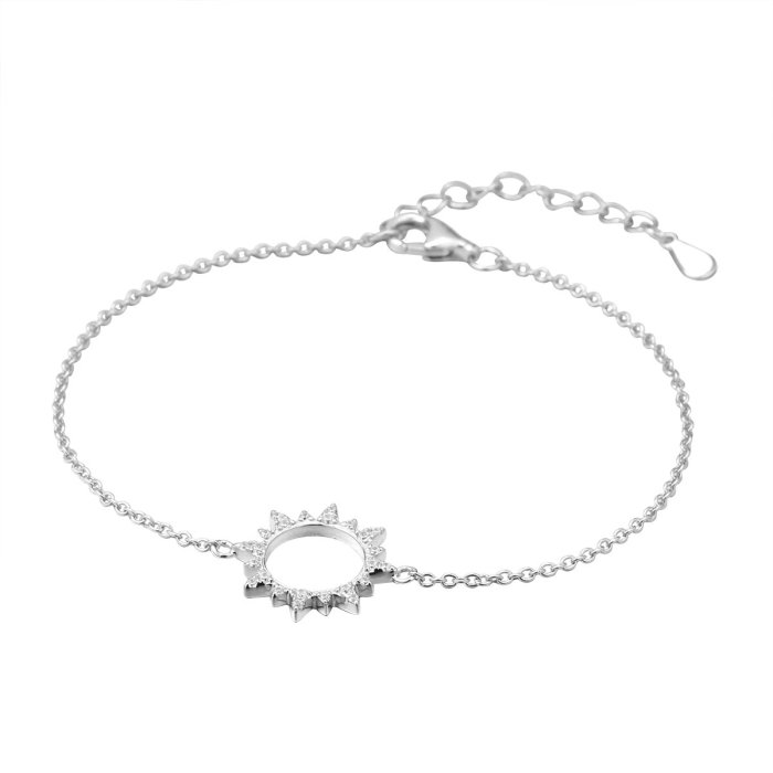 Браслет из серебра с фианитом (Арт.cz-b02871-x-w-x-x-w)