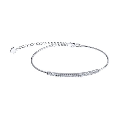 Браслет из белого золота с фианитами (Арт.050876-3) Браслет из белого золота с фианитами (Арт.050876-3)