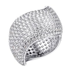 Кольцо из серебра с фианитом (Арт.cz-r03491-x-w-x-x-w)