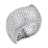 Кольцо серебряное с фианитами «Flower Shine» Fresh Jewelry (арт.CZ-R03491-X-W-X-X-W)
