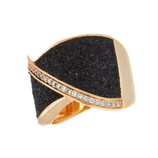 Кольцо с фианитами «Universe Night» серебро 925 Fresh Jewelry (арт.Gl-R01768-X-G-W-X-B)