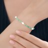 Браслет из серебра с агатом и жемчугом (Арт.92050181)