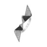 Кольцо серебряное с кубическим цирконием «Black&White Арт-Деко» Fresh Jewelry (арт.MP-R00981-X-WB-X-X-BW)