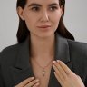 Подвеска из золочёного серебра с фианитами и эмалью (Арт.93-131-02243-1)