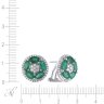 Серьги из белого золота с бриллиантом и изумрудом (Арт.aas-3590e_em_wg)