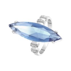 Кольцо из серебра с куб. цирконием и ситаллом (Арт.pd-r00703-x-w-lbg-x-w)