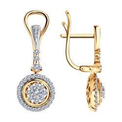 Серьги из золота с бриллиантами (Арт.1021742)