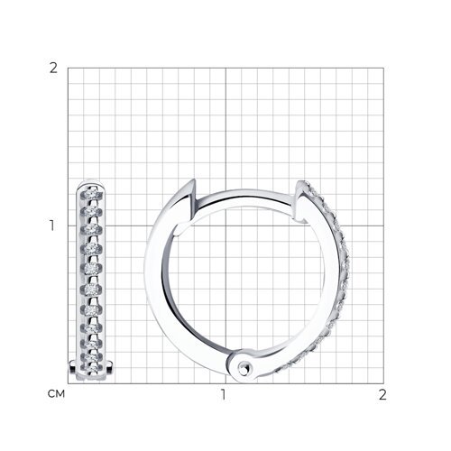 Серьги из белого золота с бриллиантами (Арт.1021937-3)