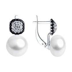 Серьги из серебра с миксом камней (Арт.94-320-02621-1)