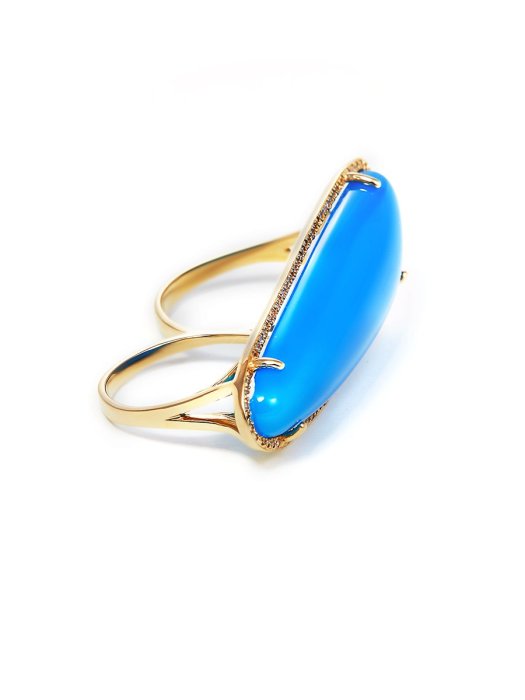 Кольцо из золота с агатом и бриллиантом (Арт.hf05125r-y-bag_gag_yg)