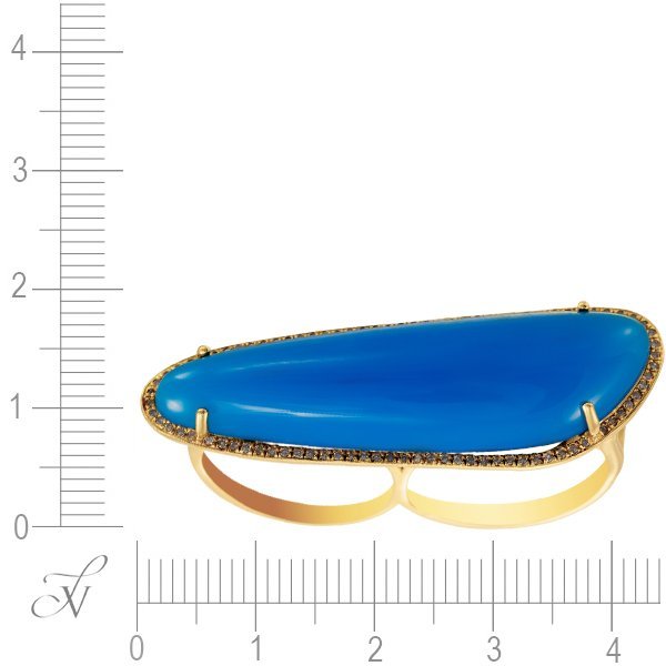 Кольцо из золота с агатом и бриллиантом (Арт.hf05125r-y-bag_gag_yg)