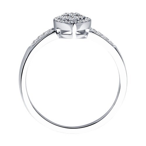 Кольцо из белого золота с бриллиантами (Арт.1012615-3)