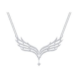 Золотое ожерелье с бриллиантами «Крылья вдохновения» (арт. 1070407-3)