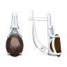 Серьги из серебра с раухтопазами (Арт.92022027)