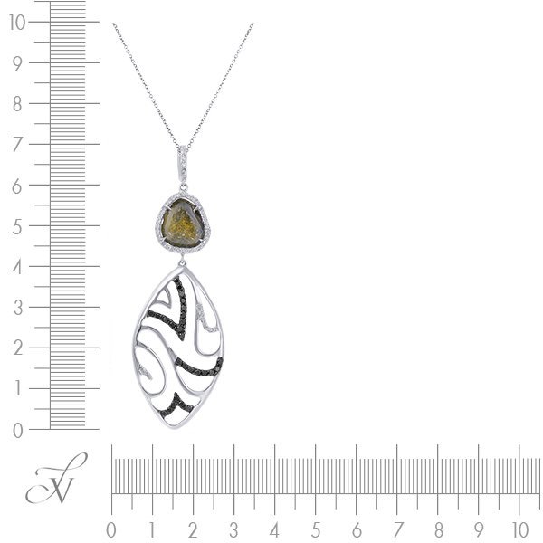 Цепь из белого золота с бриллиантом (Арт.nw0001en-wbkd_wgdwdbg_tsp_db_j_wg)