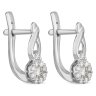 Серьги из золота с бриллиантом Русские Самоцветы (Арт.53449)