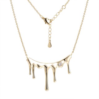 Ожерелье серебро с фианитом «Fresh» Trendy (арт.CZ-N05615-X-L-W-X-X)