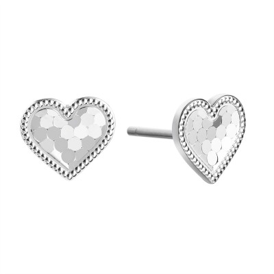 Серьги серебряные с белой вставкой «Sweet Heart Point» FRESH (арт.SR-E2238585-X-W-X-X-X)