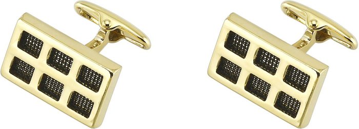 Запонки из ювелирного сплава с смолой (Арт.2-b-1010-11-e)