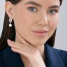 Серьги из серебра с синтетическим жемчугом (Арт.94027322)