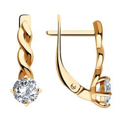 Серьги из серебра с фианитами (Арт.93022428)