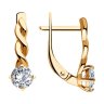 Серьги из серебра с фианитами (Арт.93022428)