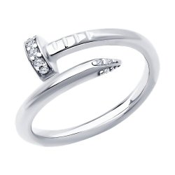 Кольцо из серебра с фианитами (Арт.94-110-02060-1)