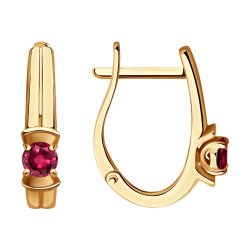 Серьги из золота с рубинами (Арт.4020462)