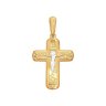 Крест из золочёного серебра с фианитами (Арт.93120037)
