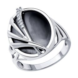 Кольцо из серебра с фианитами (Арт.94-110-01654-1)
