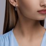 Серьги из серебра с фианитами (Арт.94025969)