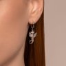 Серьги из серебра с фианитами и эмалью (Арт.94026492)