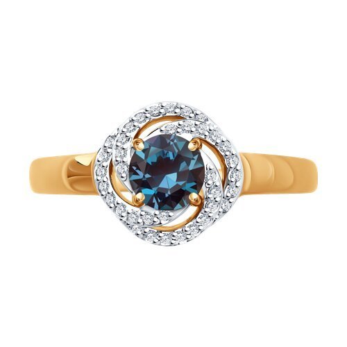 Кольцо из золота с александритом и бриллиантами «Танец Сумерек» SOKOLOV (арт.51-210-02338-1)