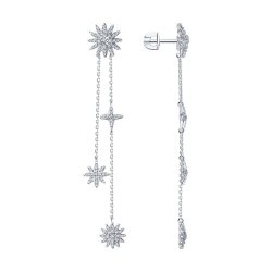 Серьги из белого золота с бриллиантами (Арт.1022285-3)