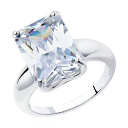 Кольцо из серебра с фианитом (Арт.94012078)