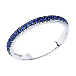 Кольцо из серебра с фианитами (Арт.94012455)