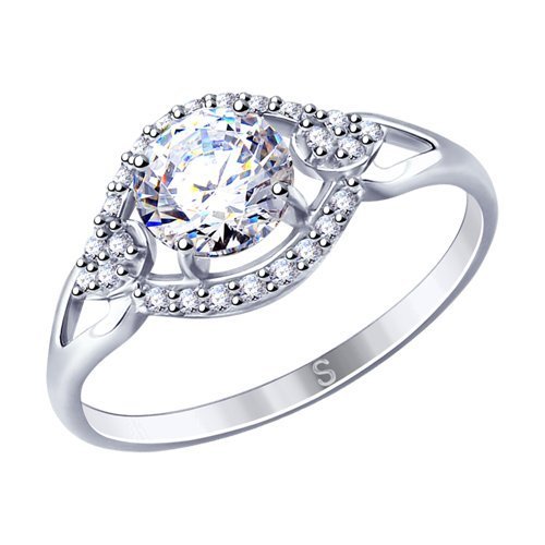 Кольцо из серебра с фианитами (Арт.94012747)