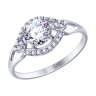 Кольцо из серебра с фианитами (Арт.94012747)