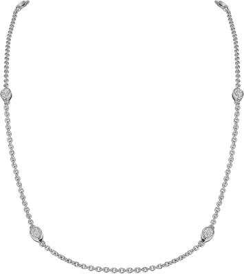 Ожерелье из серебра с куб. цирконием (Арт.fao-1-49-s)