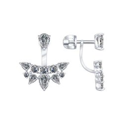 Серьги из серебра с фианитами (Арт.94021936)