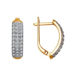 Серьги из золота с фианитами (Арт.021818)