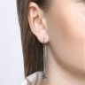 Серьги длинные из серебра (Арт.94022445)