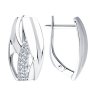 Серьги из серебра с фианитами (Арт.94023299)