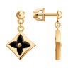 Серьги золотые пробы 585 с ониксом (Арт.729106) Серьги золотые пробы 585 с ониксом (Арт.729106)