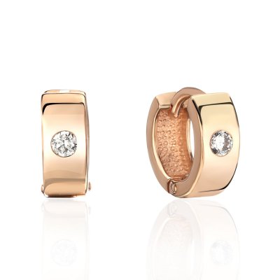 Серьга золотая с фианитом «Urban Shine» Estet (арт.01С1115115)