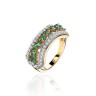 Кольцо золото с бриллиантами и изумрудами «Symphony Emerald» Estet (арт.01К6313457-1)